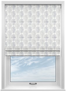 Gentle Palm, Stone - Motorised Roman Blind